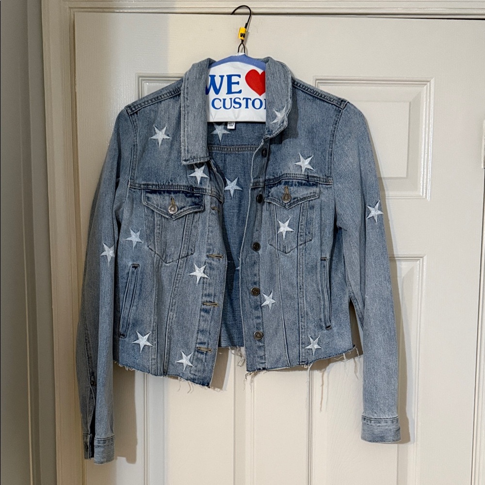 South Moon Under Star-Patterned Denim Jacket